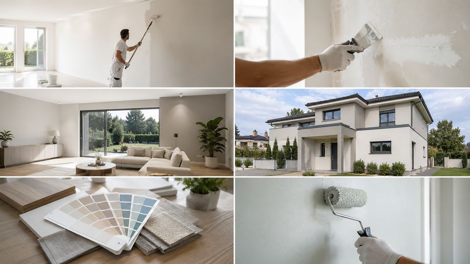 Peinture intérieure et extérieure : préparation des supports, conseil en teintes et finitions soignées